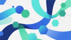 Abstract image of swirls and circles showing connections of a contract manager