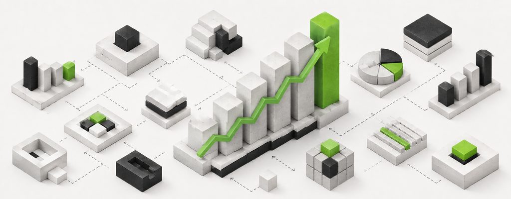 Ascending bar chart showing measurable ROI from WebCM contract management